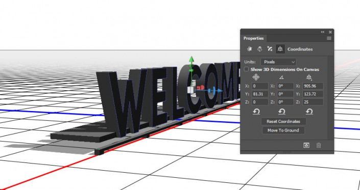 3D字体，用PS制作立体风格的矩阵LED字体