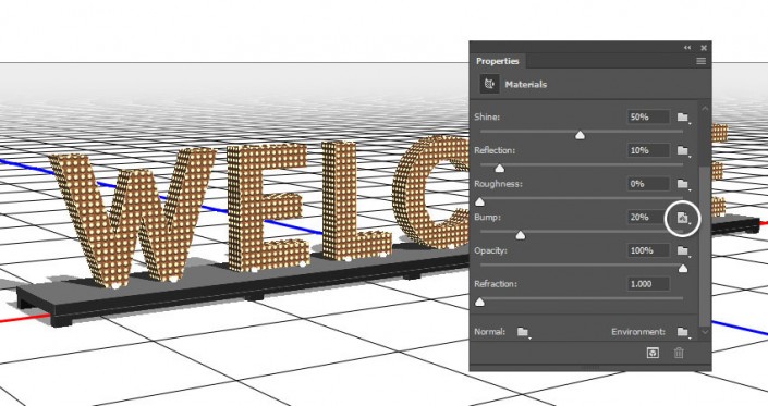 3D字体，用PS制作立体风格的矩阵LED字体