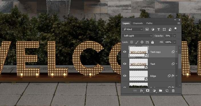 3D字体，用PS制作立体风格的矩阵LED字体