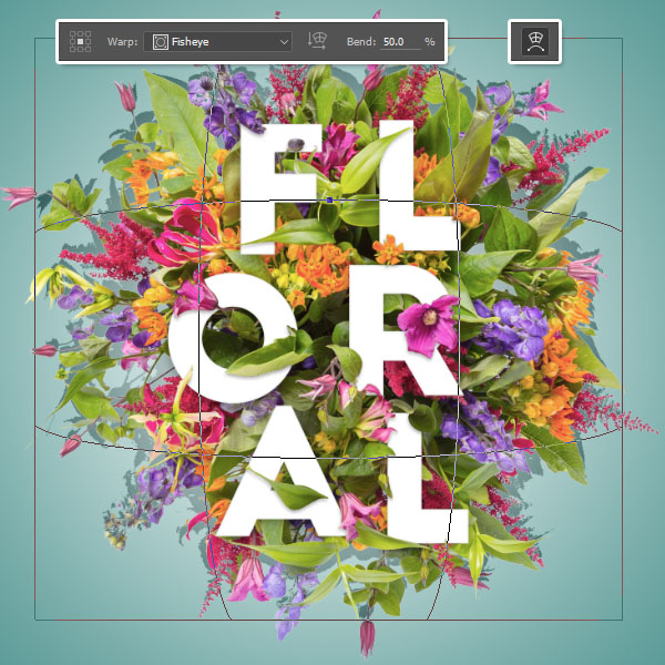 文字设计，用PS创建分层花卉字体效果