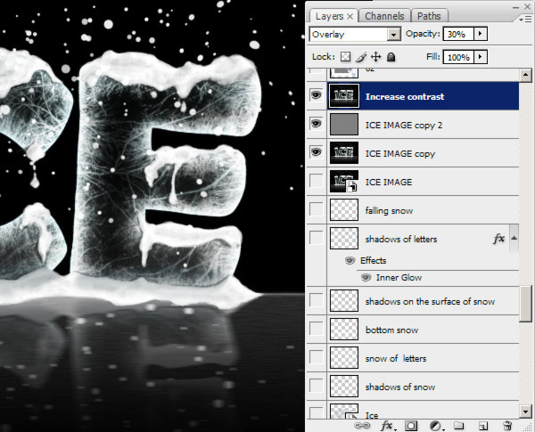 冰冻效果，用PS打造简单逼真的冰冻文字效果