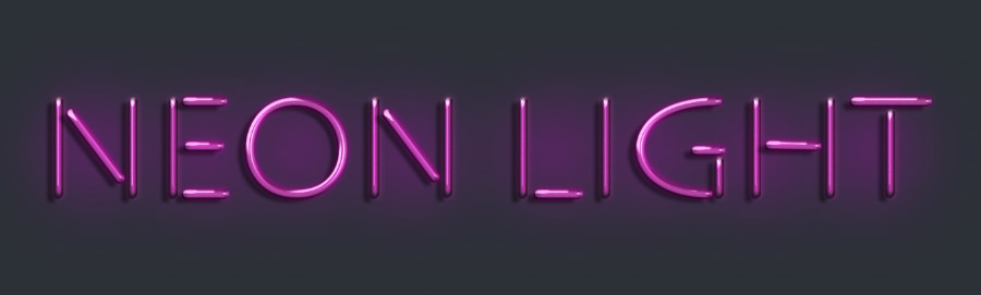 霓虹灯字，做一个紫色发光的霓虹灯字效