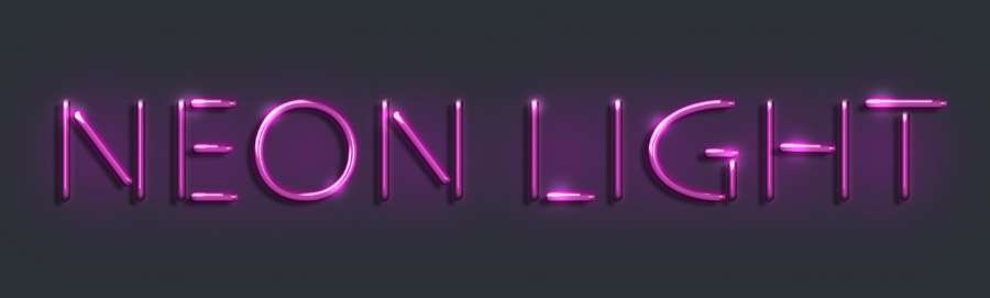 霓虹灯字，做一个紫色发光的霓虹灯字效