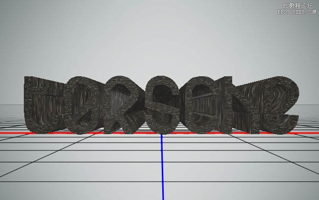 利用PS自带的3D工具制作个性纹理立体字