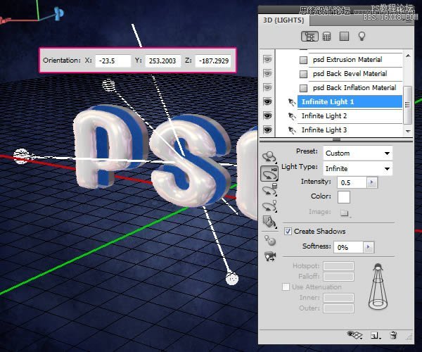 Photoshop创建有光泽的塑料3D文字教程,PS教程,16xx8.com教程网