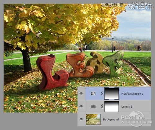 Photoshop制作超酷的秋季风格立体字,PS教程,16xx8.com教程网