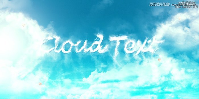 Photoshop制作洁白的云朵艺术字教程,PS教程,16xx8.com教程网