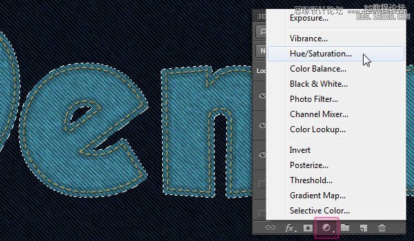 Photoshop制作个性的牛仔布纹艺术字教程,PS教程,16xx8.com教程网