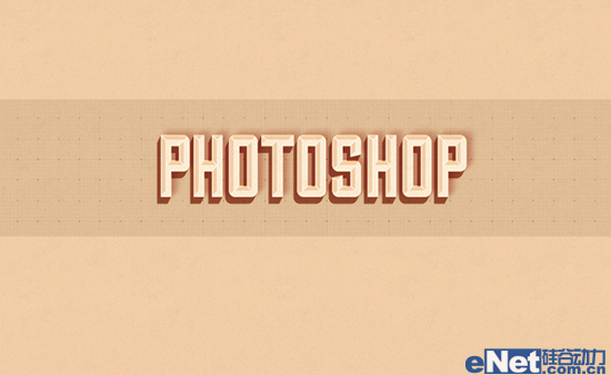 PhotoShop简单制作复古外观文字效果教程 教程