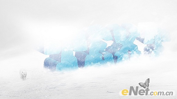 Photoshop制作北极暴风雪中的立体文字特效教程