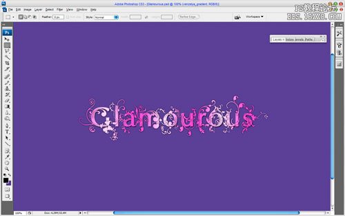 PhotoShop<wbr>打造Glamourous文字效果