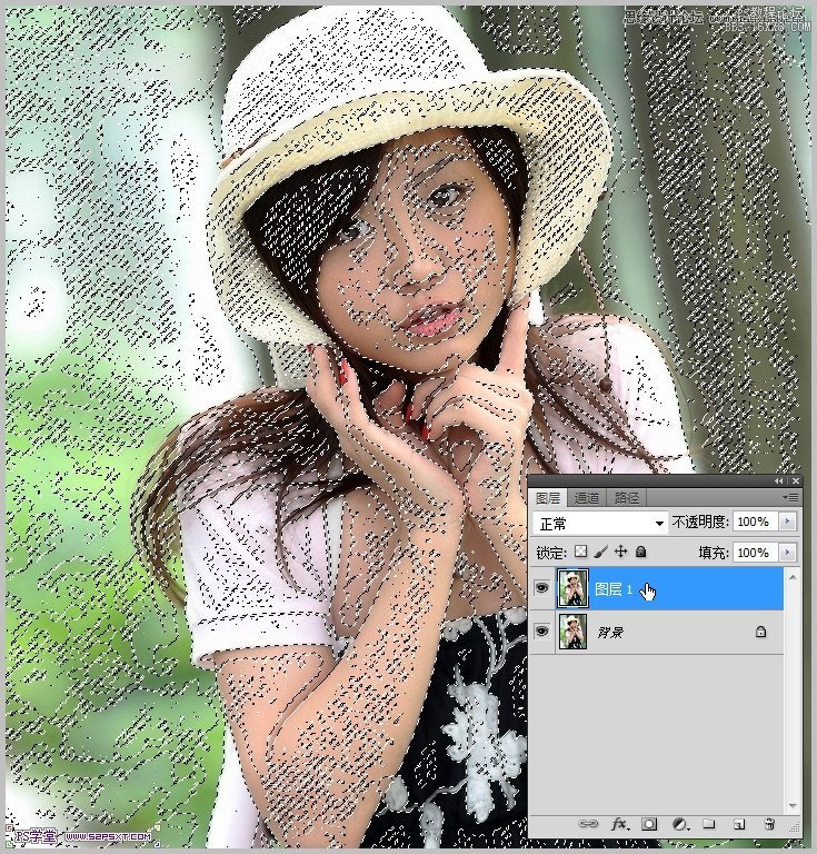 Photoshop调出可爱美女照片小清新素雅效果,PS教程,16xx8.com教程网