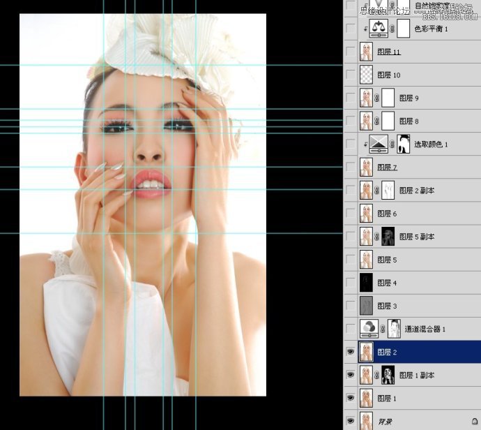 Photoshop调出人像肤色高亮妆面效果图,PS教程,16xx8.com教程网