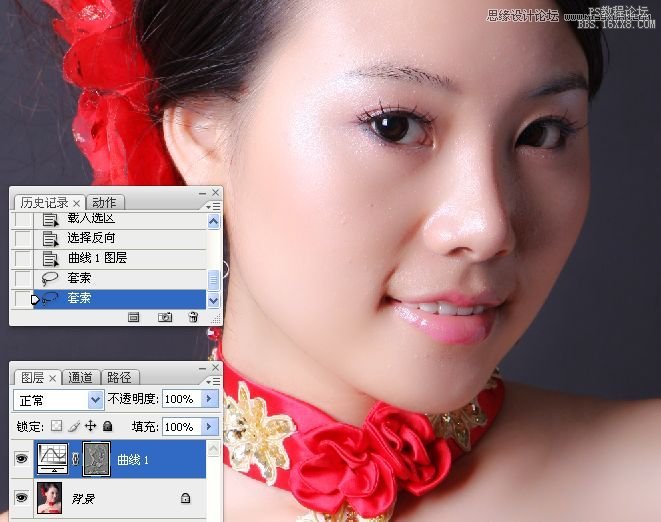 Photoshop使用手工给美女人像精修磨皮,PS教程,16xx8.com教程网