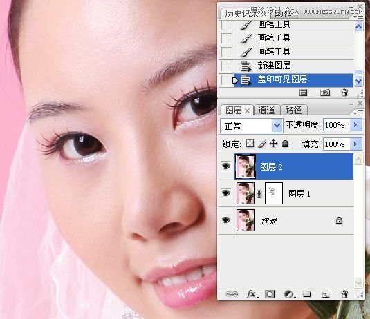 Photoshop使用简单方法给美女人像磨皮,PS教程,16xx8.com教程网