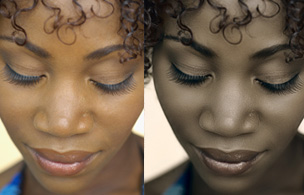 PhotoShop快速打造黑人黝黑质感皮肤效果教程  教程