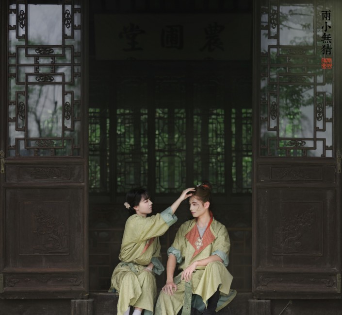 古风人像，通过PS把照片营造一种中国风的诗情画意景色