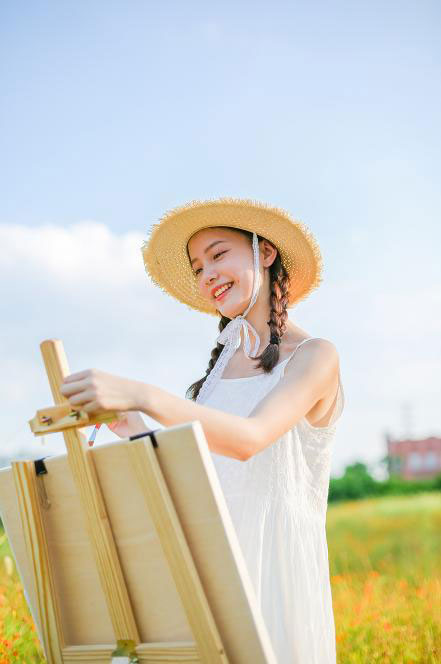 人像后期，通过PS把室外拍摄的人像调出田园少女风格的色调