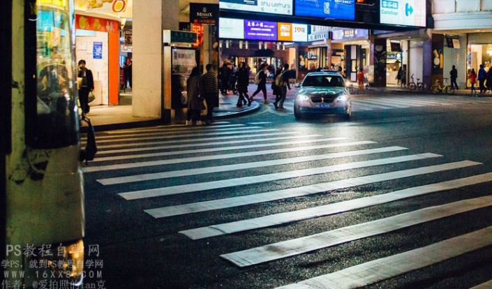 夜景调色，城市街道夜景调色实例