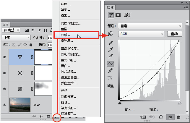 曝光不足，调因为曝光不足拍灰的日出风景照