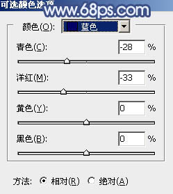 紫蓝色调，ps调出类似韩系的紫色调图片