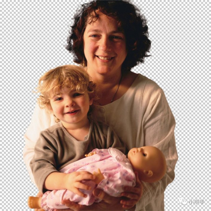 通道抠图：用Photoshop中的通道抠出复杂背景下的母子