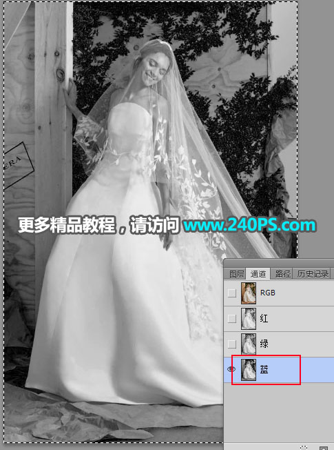 抠婚纱，通过PS把婚纱照片从复杂的背景中抠出来