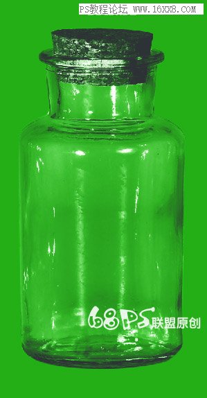 抠玻璃，抠透明的玻璃瓶实例