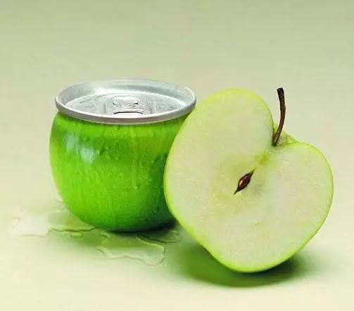 创意合成，用PS合成一个青苹果易拉罐