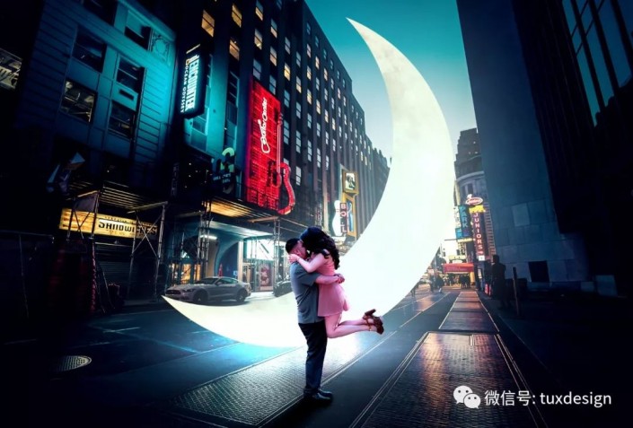 奇幻合成：通过Photoshop合成一幅遗忘在城市中的月光的超现实场景图