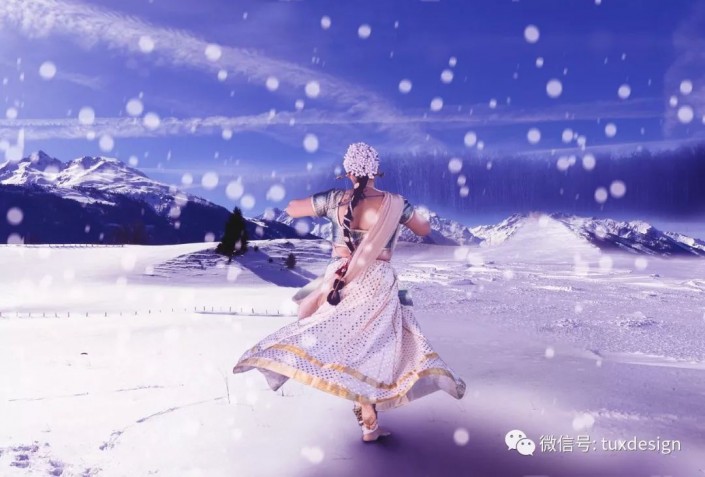梦幻合成：在Photoshop中创建一张人物置身雪海的梦幻场景