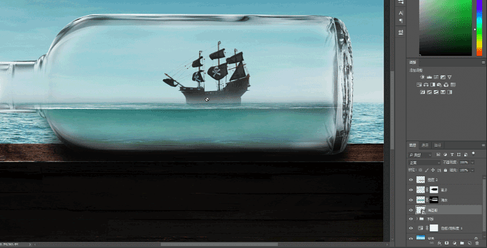 场景合成，用PS合成《加勒比海盗》电影中的海盗船