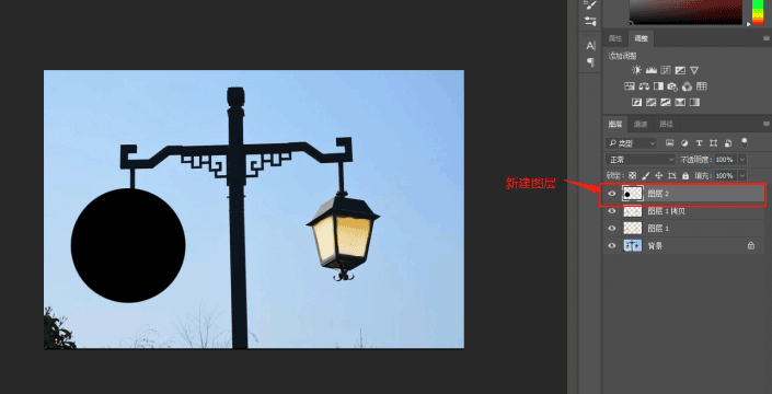 照片合成，用PS合成逼真的路灯灯光效果