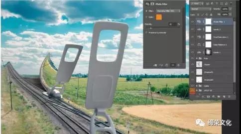 创意合成，用PS创建超现实的铁轨