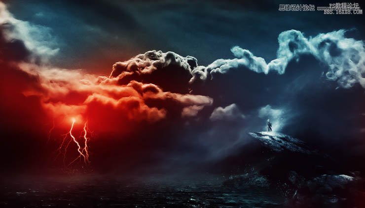 Photoshop合成超酷的风卷云涌异象场景