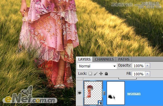 Photoshop合成稻田中美女夏日景片,PS教程,16xx8.com教程网