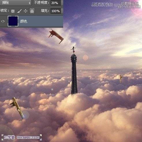 Photoshop合成站在埃尔菲铁塔上的小女孩,PS教程,16xx8.com教程网