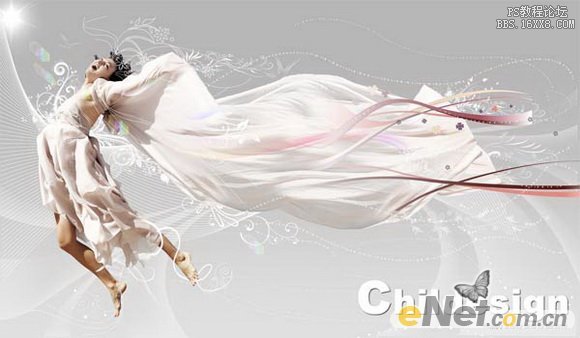 ps教程:www.softyun.net/it/_PhotoShop合成美女飞舞的白色长裙教程 