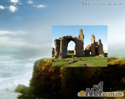 Photoshop合成哑光海景古迹遗址场景,PS教程,16xx8.com教程网