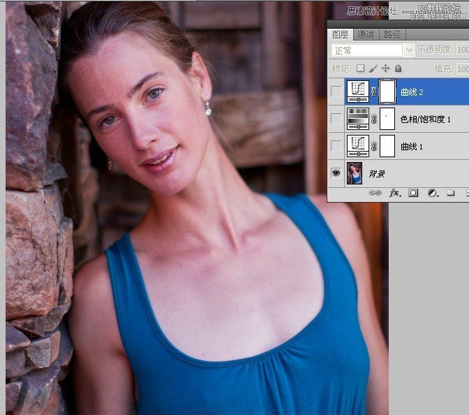 Photoshop给偏青色人像照片恢复自然肤色,PS教程,16xx8.com教程网