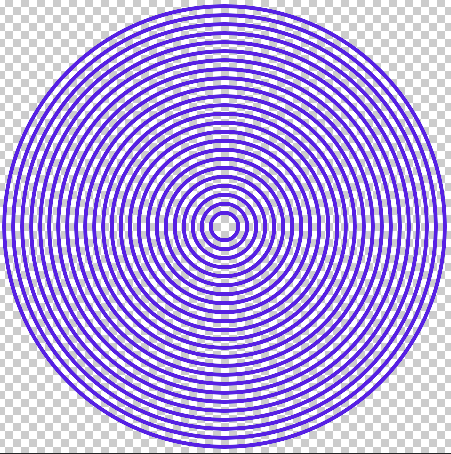 同心圆，用PS制作一个等距离的同心圆