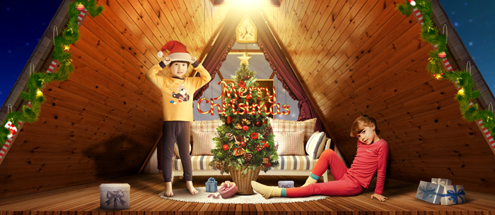 节日海报：设计圣诞童装宣传横幅海报教程