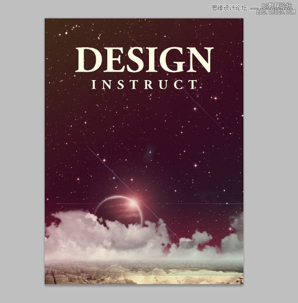 Photoshop设计复古风格的行星海报教程,PS教程,16xx8.com教程网