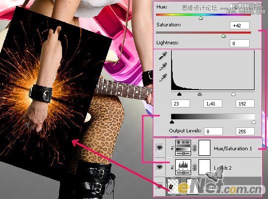 Photoshop设计时尚的美女歌者炫丽海报,PS教程,16xx8.com教程网