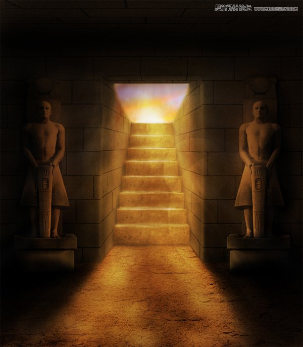 Photoshop设计古埃及墓穴场景