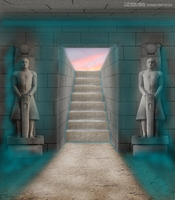 Photoshop设计恐怖气氛的古埃及墓穴,PS教程,16xx8.com教程网