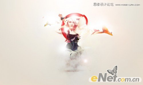 Photoshop打造梦幻光影效果的美女海报教程,PS教程,16xx8.com教程网