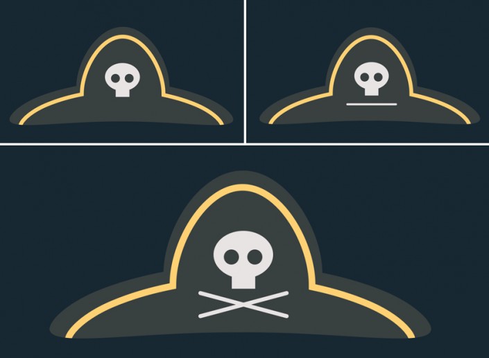 图标设计，在PS里创建一款平面海盗图标
