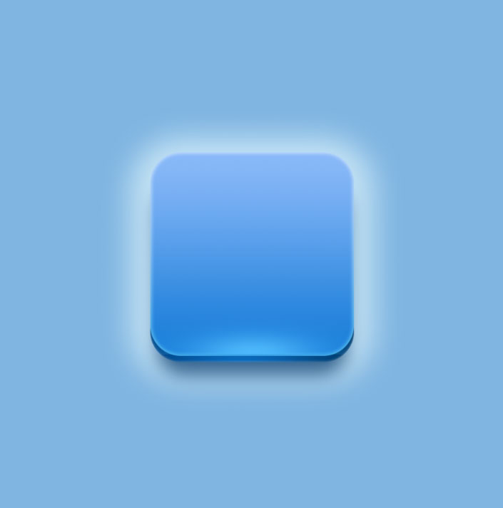 UI图标，设计一个蓝色ICON按钮图标教程