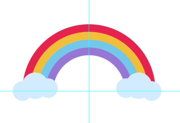 扁平化，设计扁平化风格彩虹图标